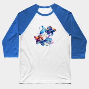 Zodiac Sign PISCES - Watercolour Illustration of astrology Pisces Baseball T-Shirt